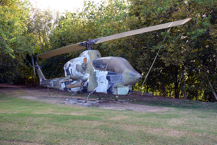A Decommissioned attack helicopter at Patriot's point