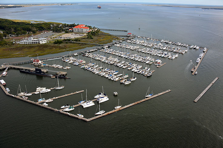 The marina at Patriot's Point in Mt. Pleasant, SC