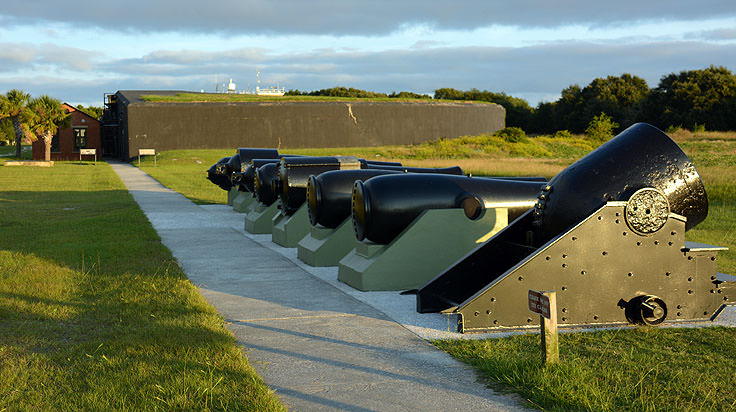 Cannons at Fort Molutrie on Sullivan's Island, SC